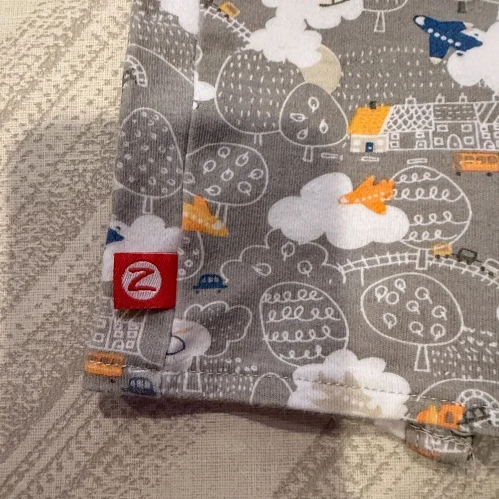 Zutano Baby Grey Romper – Ducks & Clouds Print (6–12M)